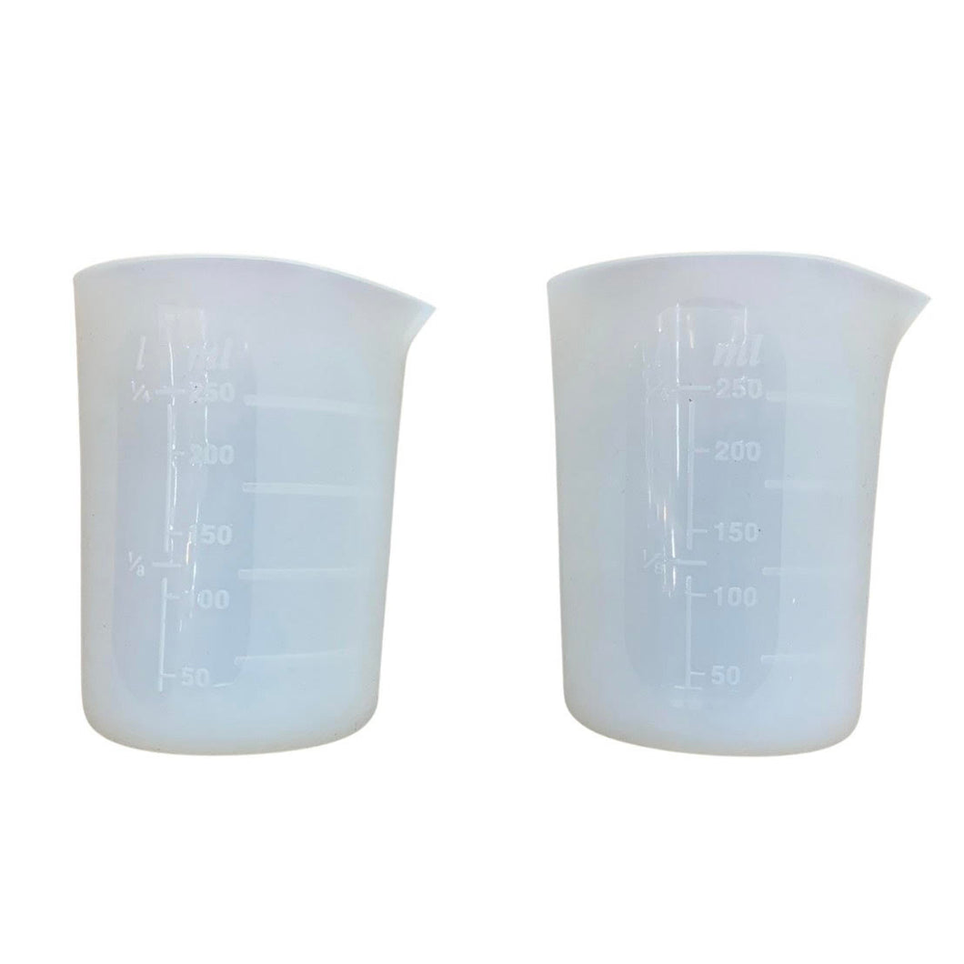 SILICONE MEASURING CUPS - 2 x 250 ml