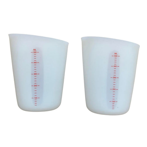 SILICONE MEASURING CUPS - 2 x 500 ml