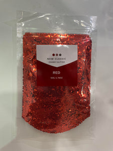 RED CHUNKY GLITTER