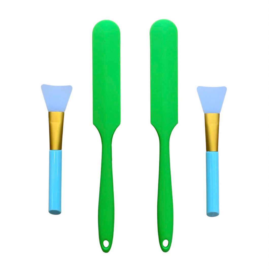 SILCONE STIR STICKS x 2 PCS & SILICONE BRUSH X 2 PCS