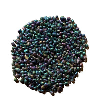 Load image into Gallery viewer, BLACK RAINBOW TUMBLED GLASS 100 GRAMS