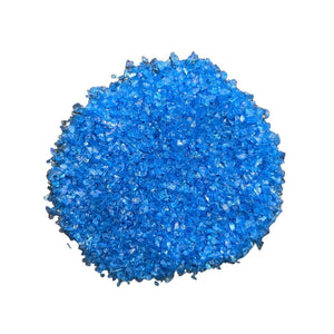 BLUE BROKEN SMALL GLASS - 100 GRAMS