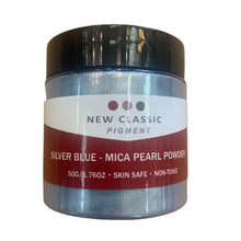Load image into Gallery viewer, Siliver Blue Mica Powder for Epoxy Resin 50 Grams