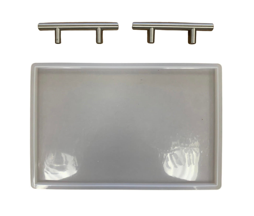 Tray Mold with 2 pcs Silver Handles